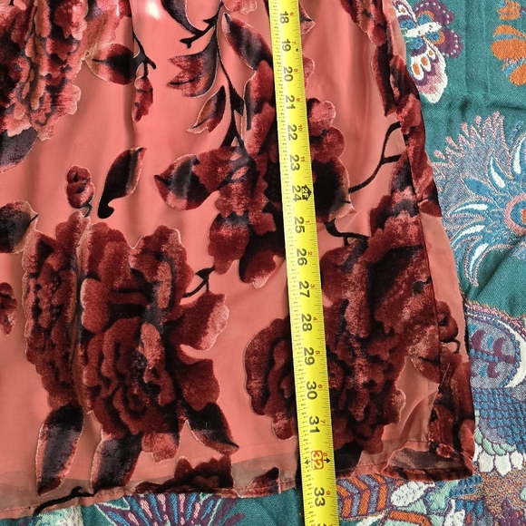 Floral Velvet Dress in Pink Combo - Picture 7 of 11